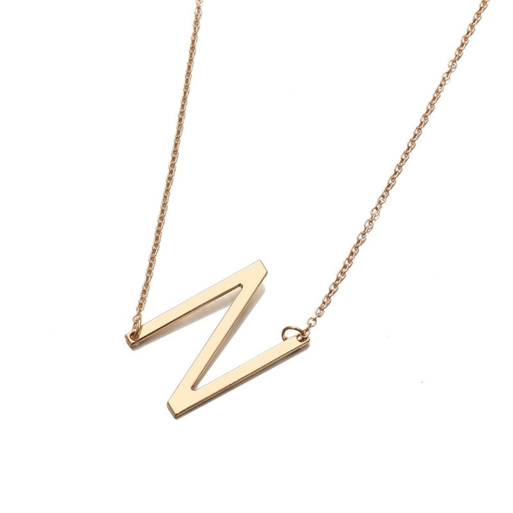 Letter N - Letter Pendant Fashion Necklace